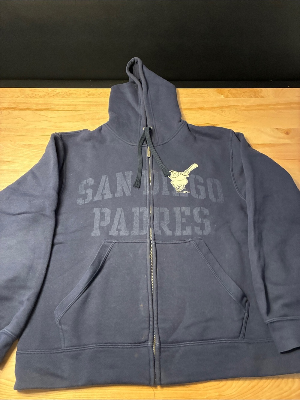 San Diego Padres Navy Zip-Up Hoodie Large MLB